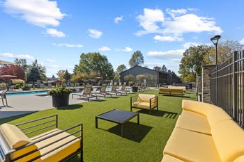 Seating on artificial turf